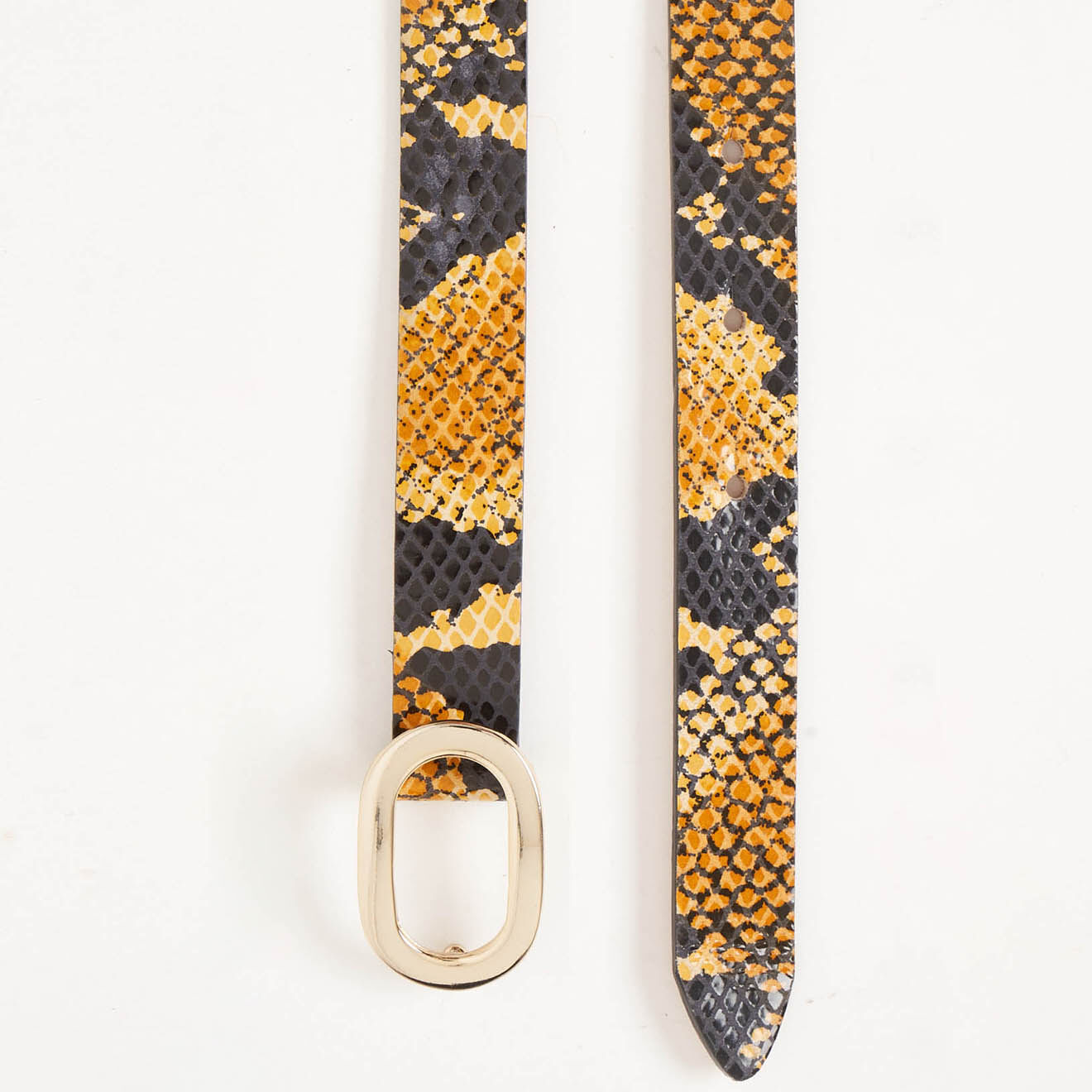 Zapa Ceinture en Cuir python Carlos noire/marron