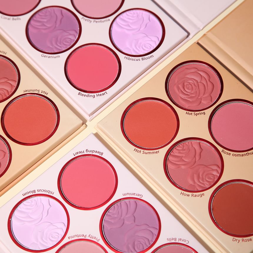 MAFFICK - Bloem reliëf 6-kleuren blush palet - 2 soorten