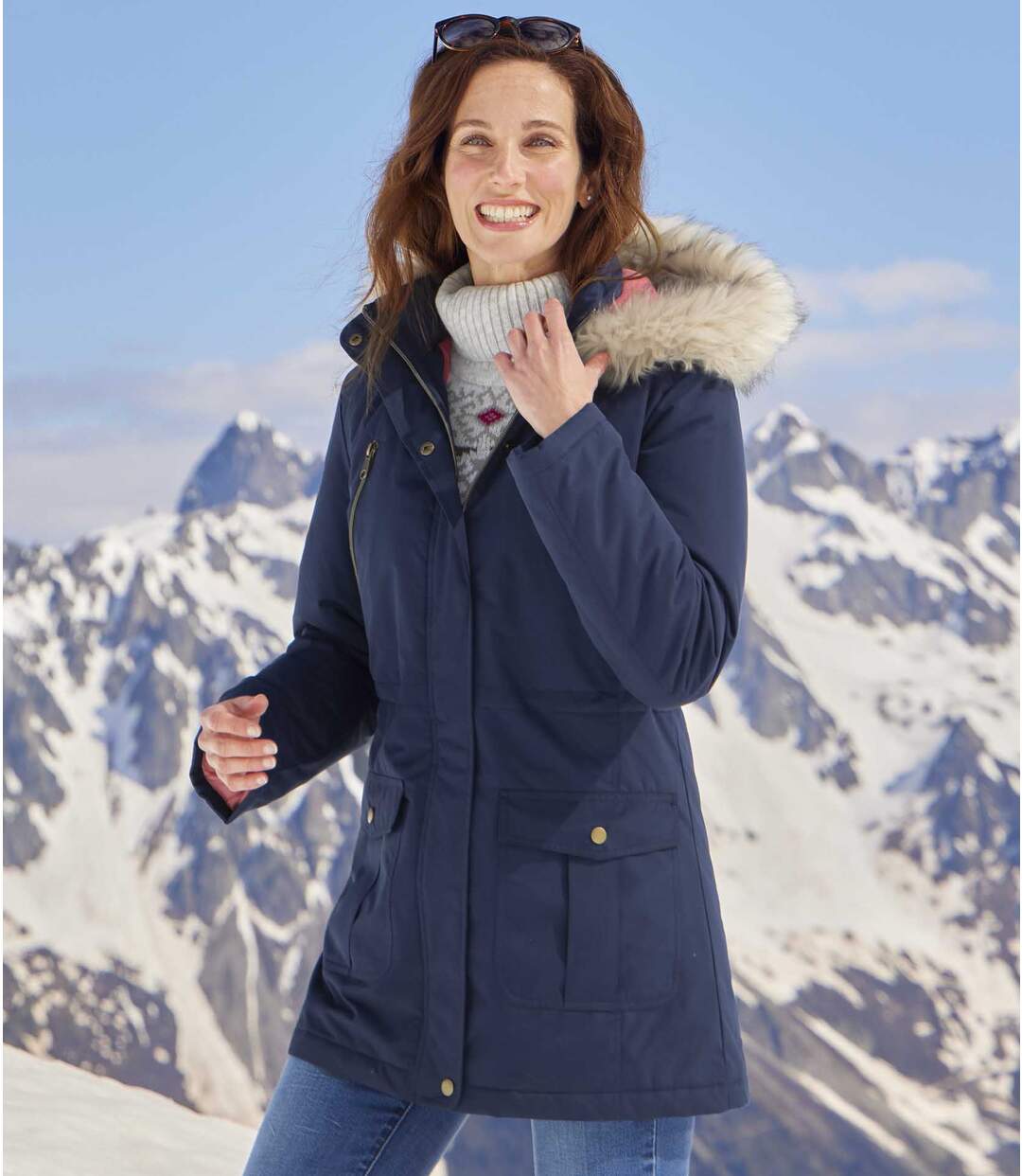 Parka à Capuche Fausse Fourrure Atlas for Women