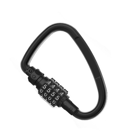 Universal 4-Stelliges Code Fahrradschloss Reise Vorhängeschloss Karabiner Zahlenschloss - Schwarz