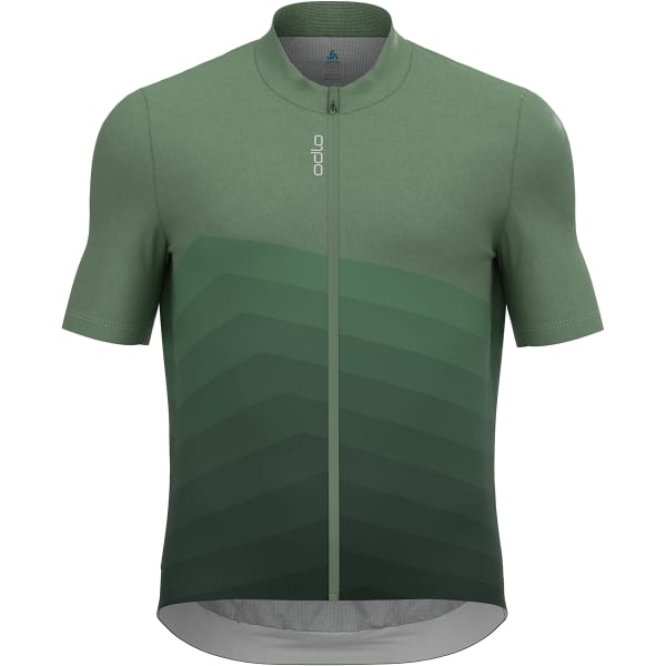 Maillot vélo ODLO MC ZIP INTEGRAL ZEROWEIG LODEN FROST - BLACK