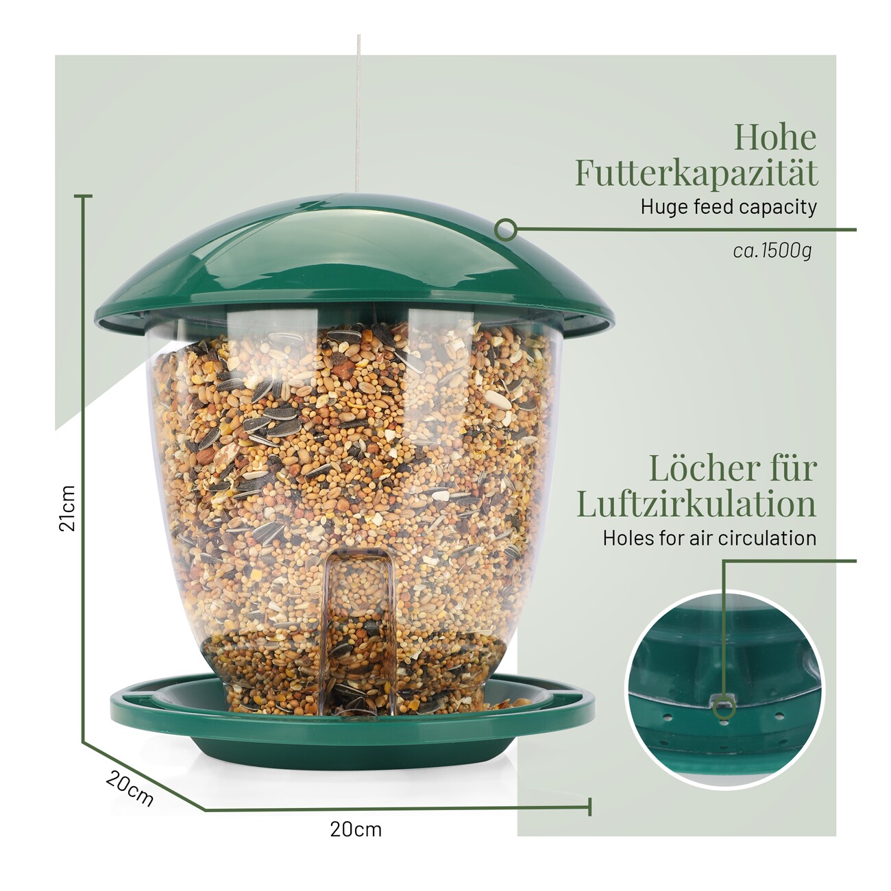 WILDLIFE HOME Vogelfutterspender XXL