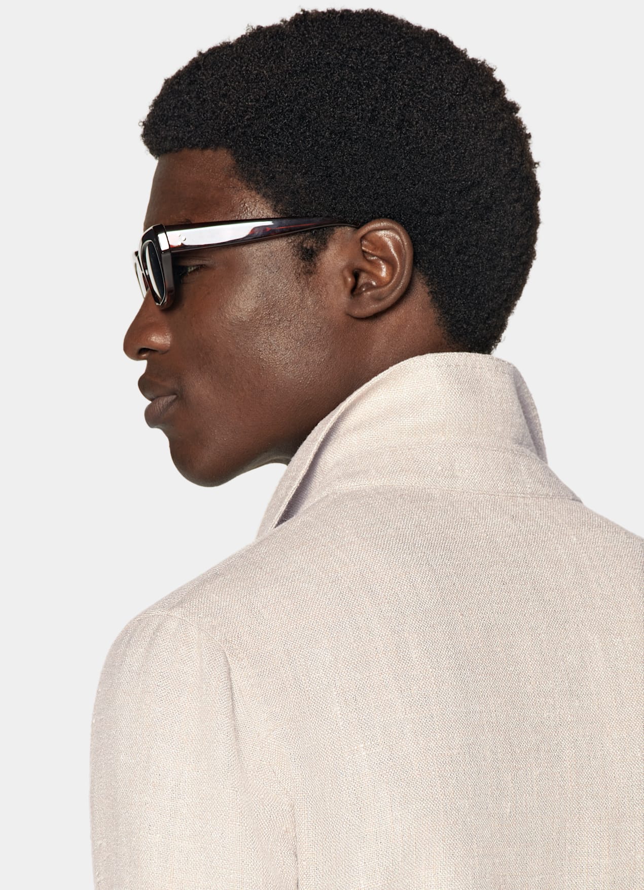 Veste chemise coupe Relaxed taupe clair