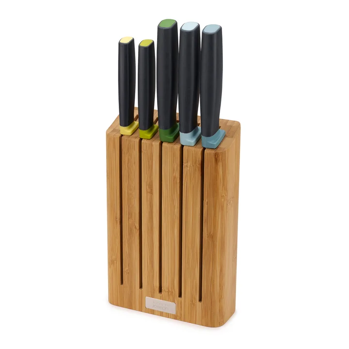 Joseph Joseph - Elevate 5-teiliges Messerset mit Messerblock, schwarz