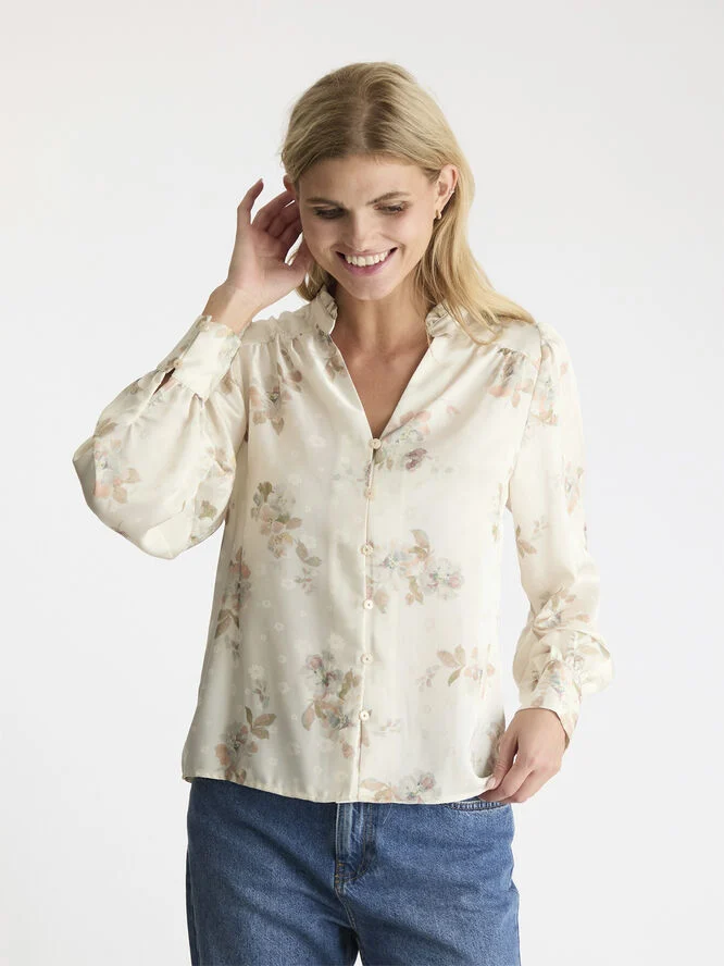 Neo Noir Massima Soft Blossom Blouse Creme