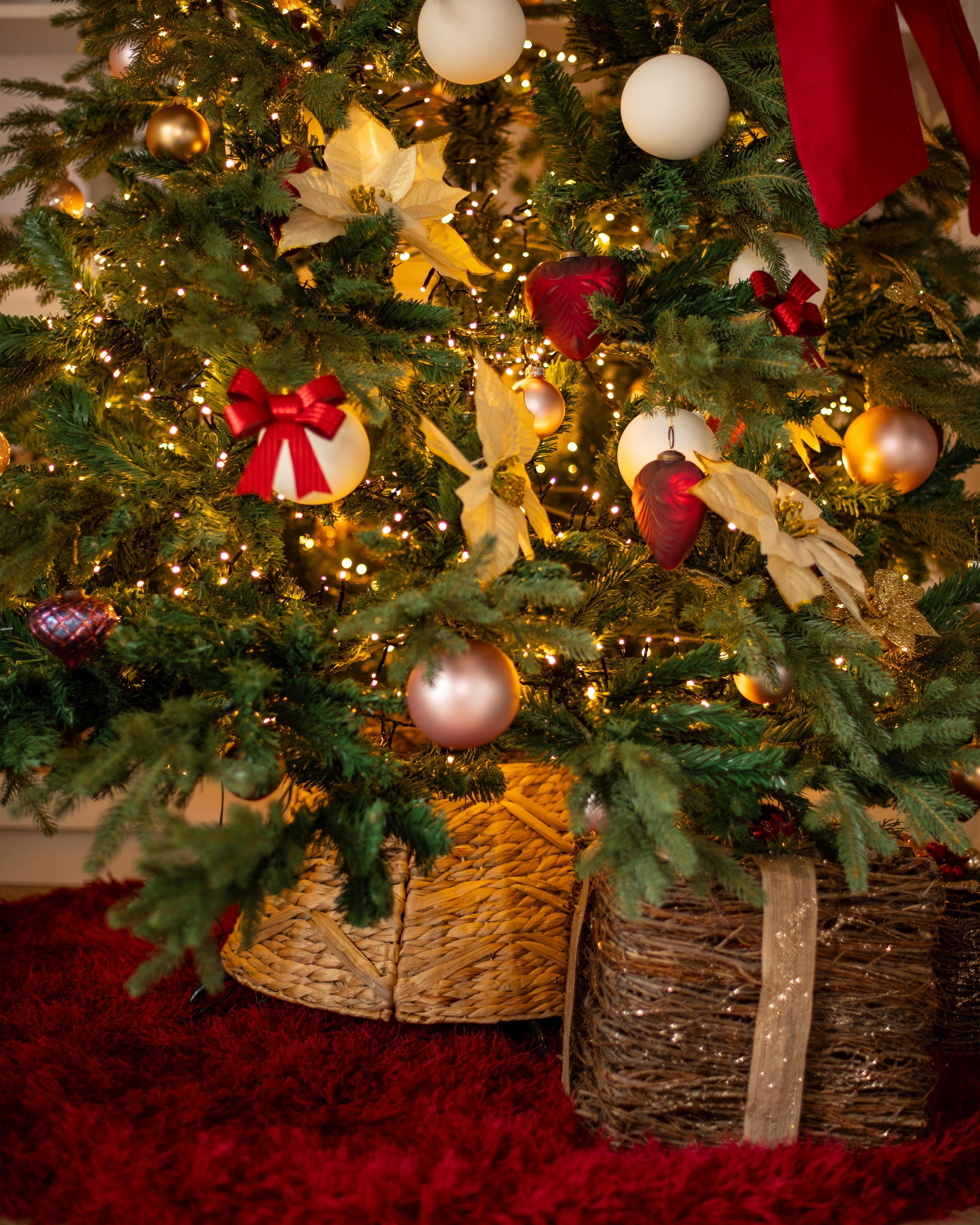 Kerstboomrok FLATEYRI Waterhyacint Natuurlijk 60 cm
