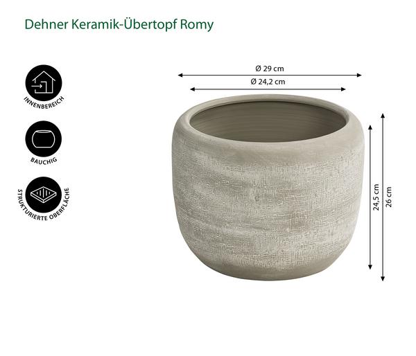 Dehner Keramik-Übertopf Romy, bauchig