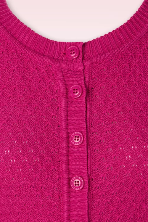 Mak Sweater Jennie vest in magenta