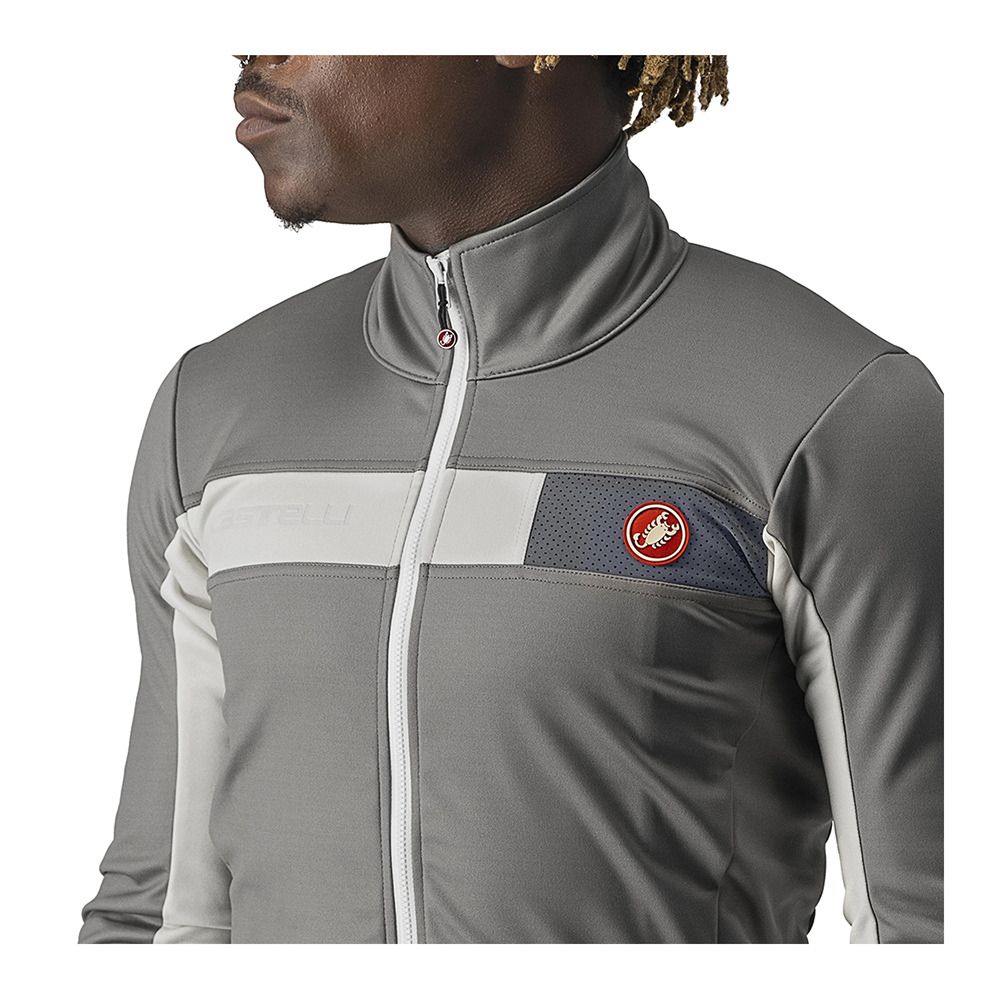 Castelli MORTIROLO 6S - Veste Homme nickel gray/chalk/black reflex