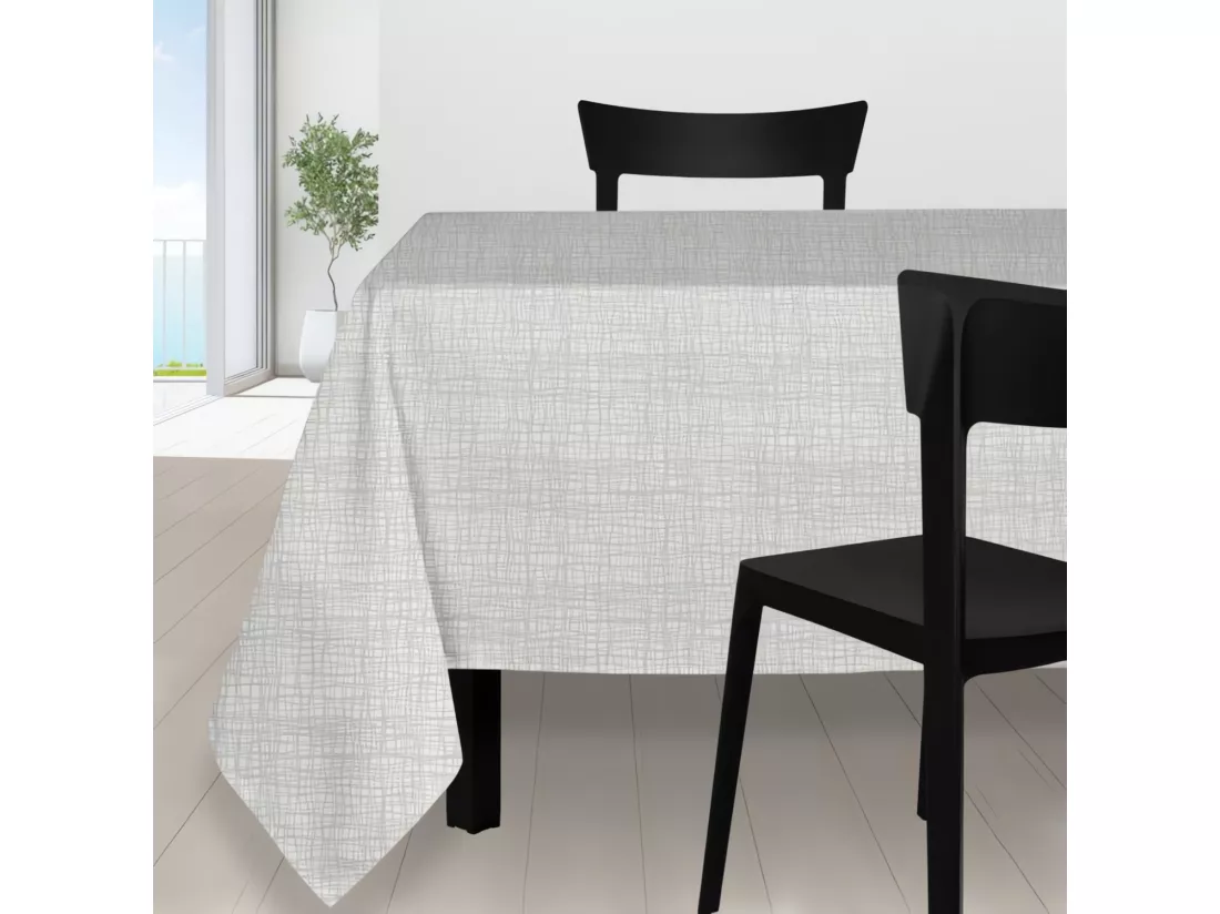 Nappe anti-tâches carrée 180X180 cm GALAXY blanc, Par Soleil d'ocre