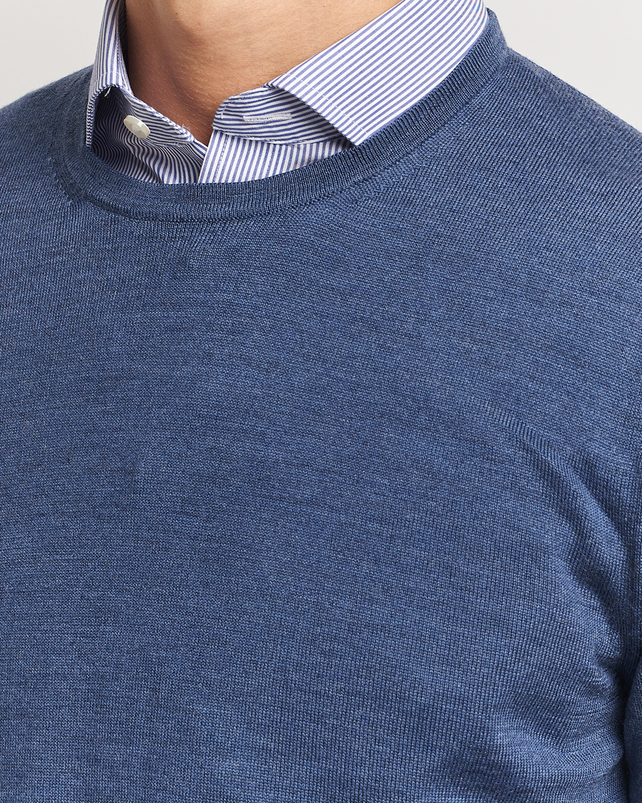 Charles Tyrwhitt Pure Merino Crew Neck Jumper Indigo Blue