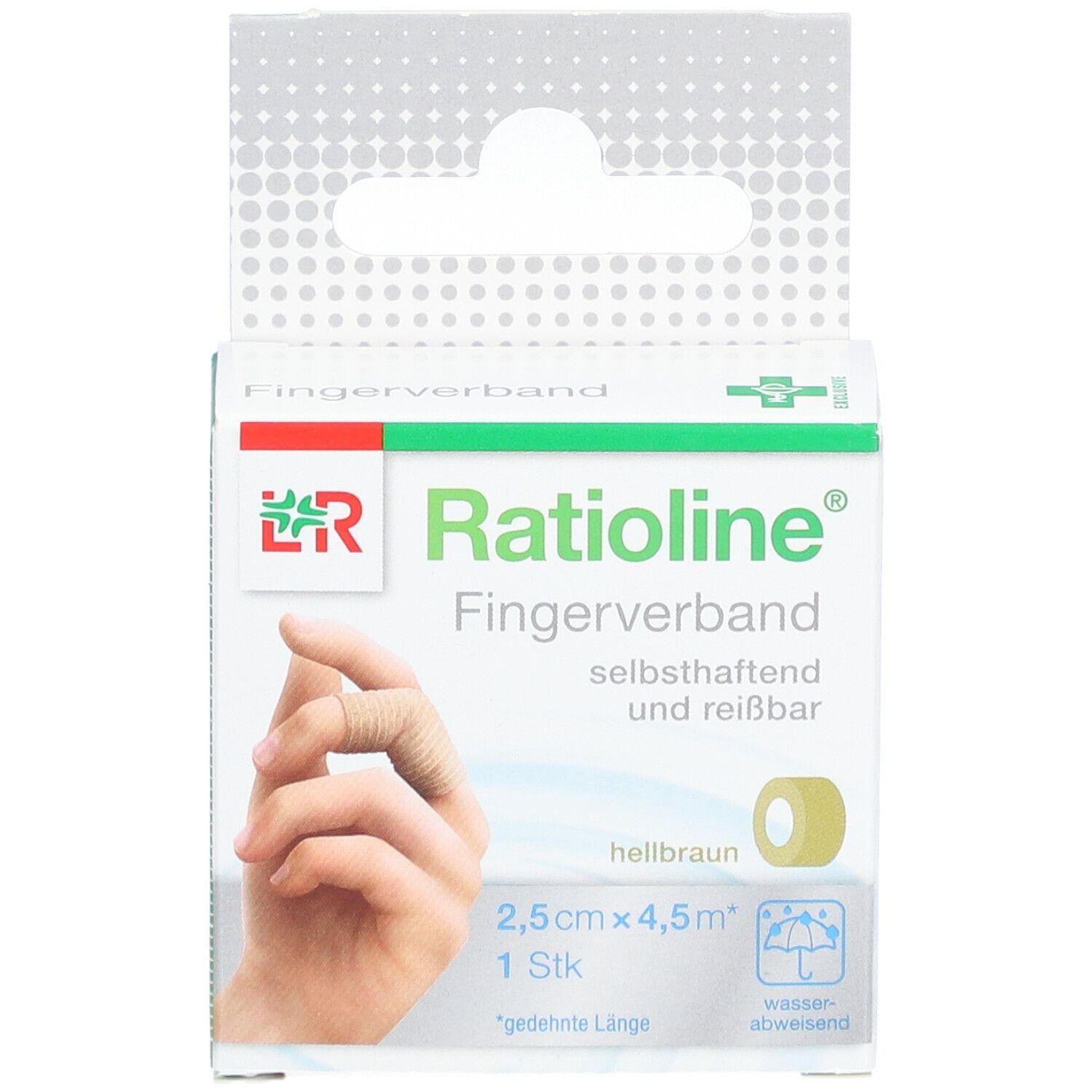 Ratioline Selbsthaftende Fingerverbindung 2,5cm x 4,5m Hellbraun