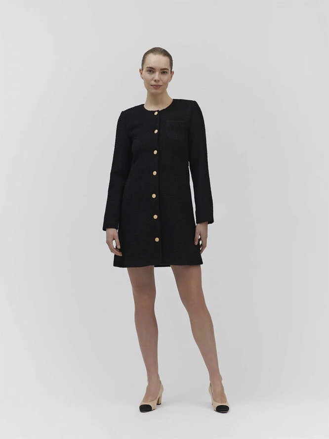 Rosemunde Yoko suit dress Black boucle check