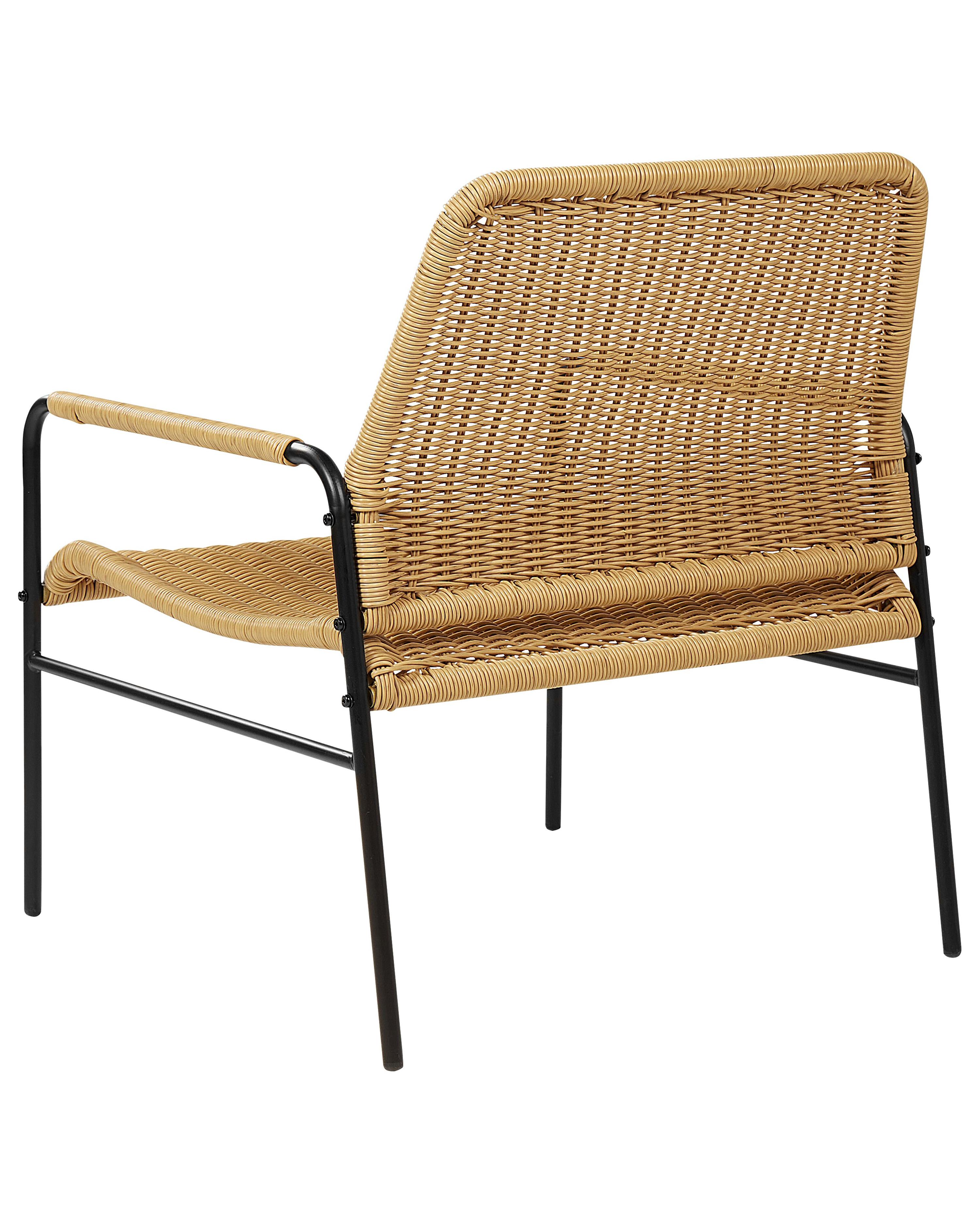 Set van 2 tuinstoelen PRASIMO PE rotan Natuurlijk