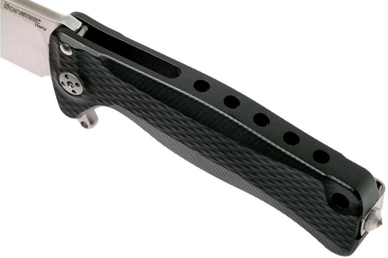 LionSteel SR22A-BS Black Aluminium, Satin Blade