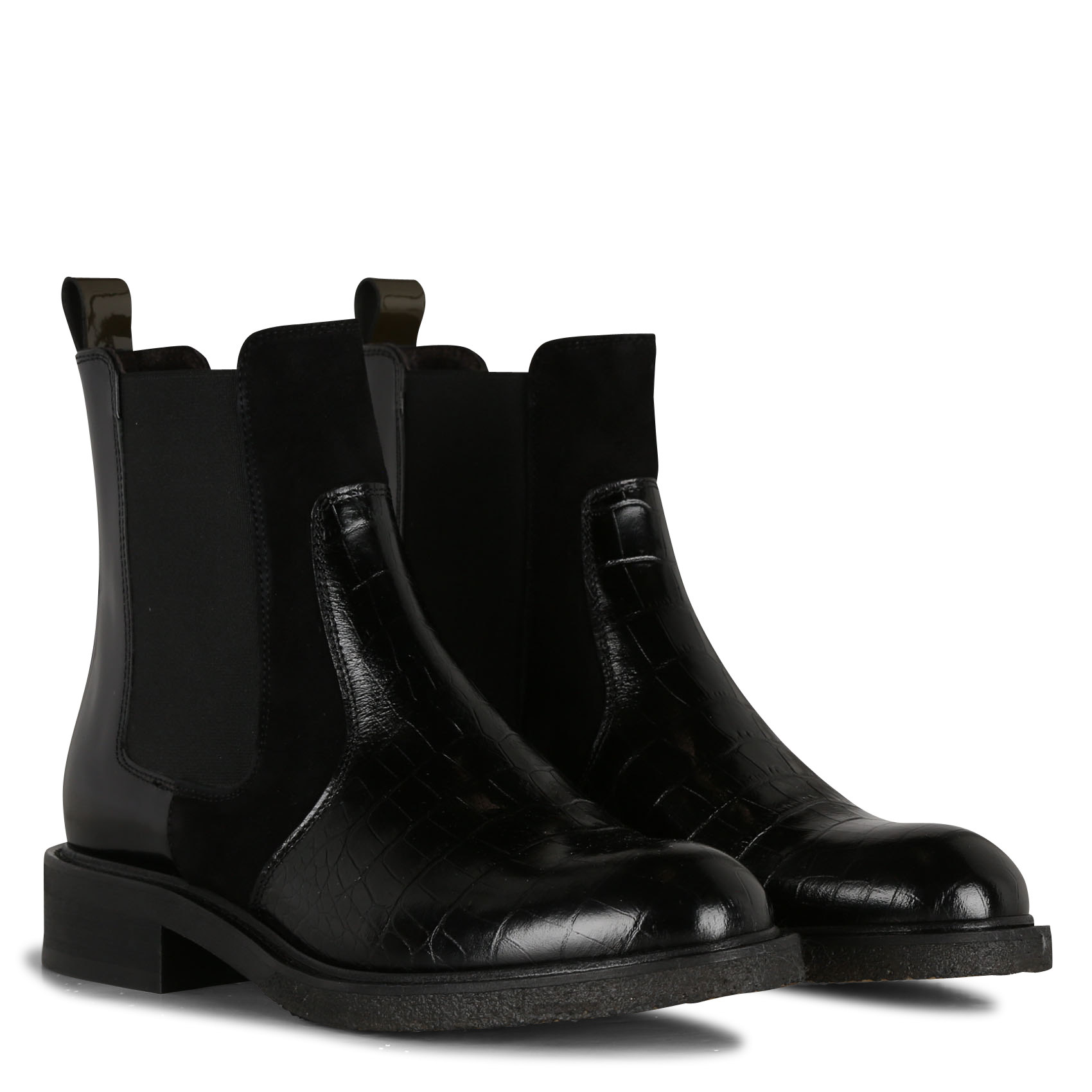 A1340 - Bottines plates en cuir | Vert