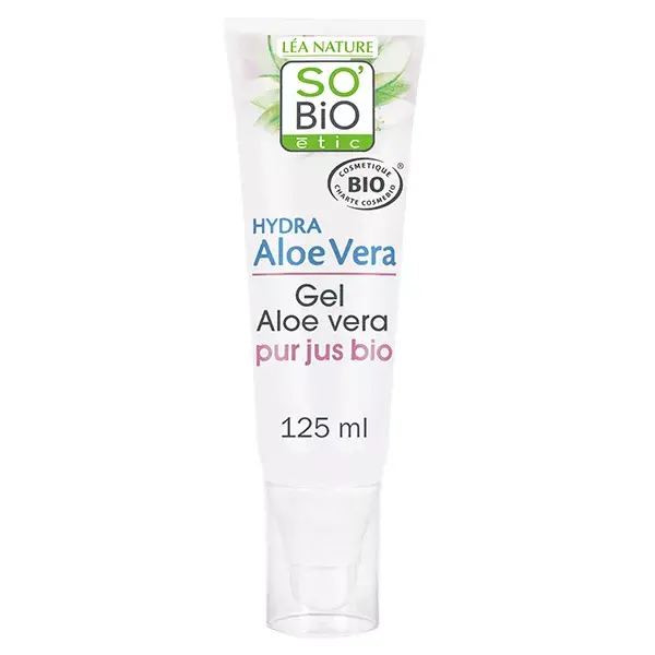 So'Bio Étic Hydra Aloe Vera Gel de Aloe Vera Suco Orgânico Puro 125ml