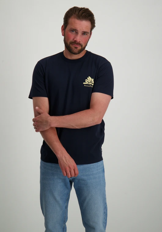 Petrol T-shirt met opdruk M-1050-TSR621