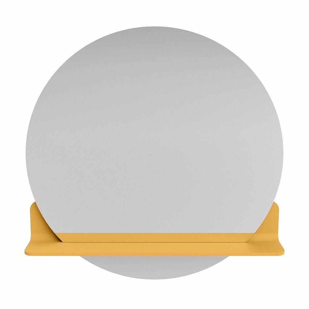 Mondiaz Spot spiegel rond Ø70cm met planchet ocher