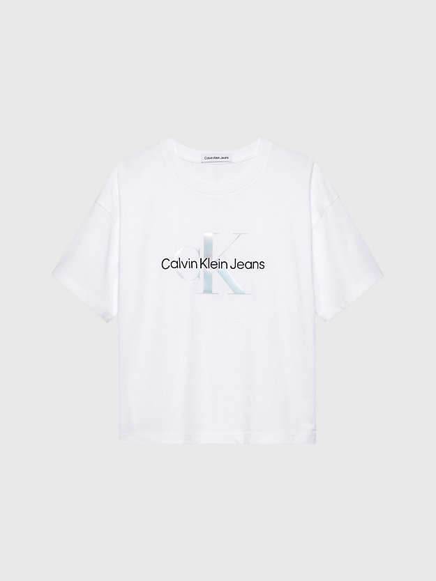 Camiseta com monograma de corte quadrado