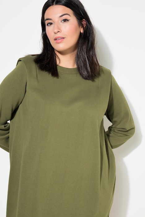 Sweatkleid, oversized, betonte Schultern