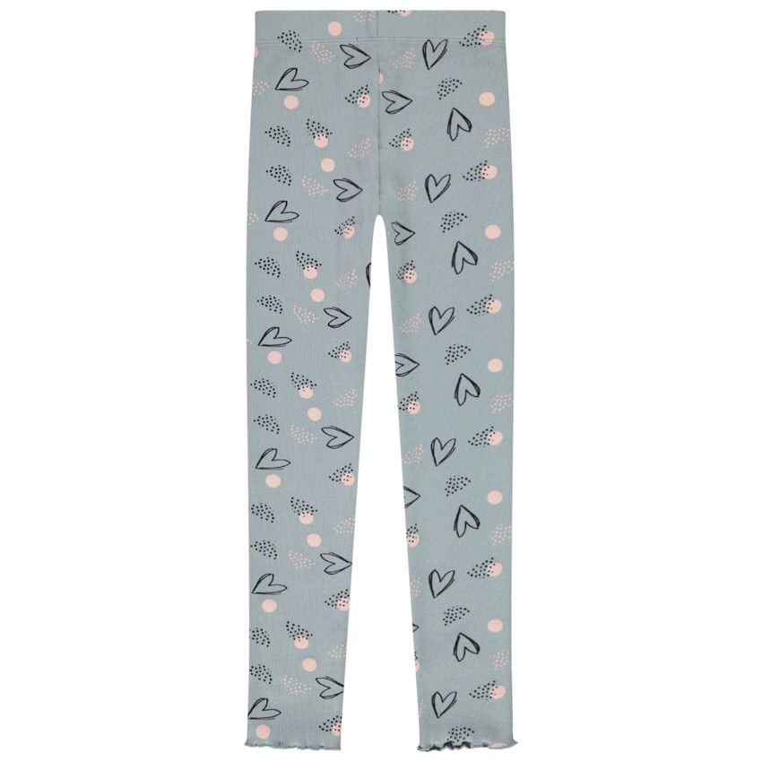 Legging en rib coton pour fille - Bleu moyen