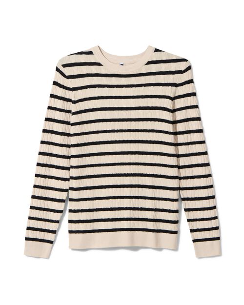 pull en maille femme Louisa blanc/noir
