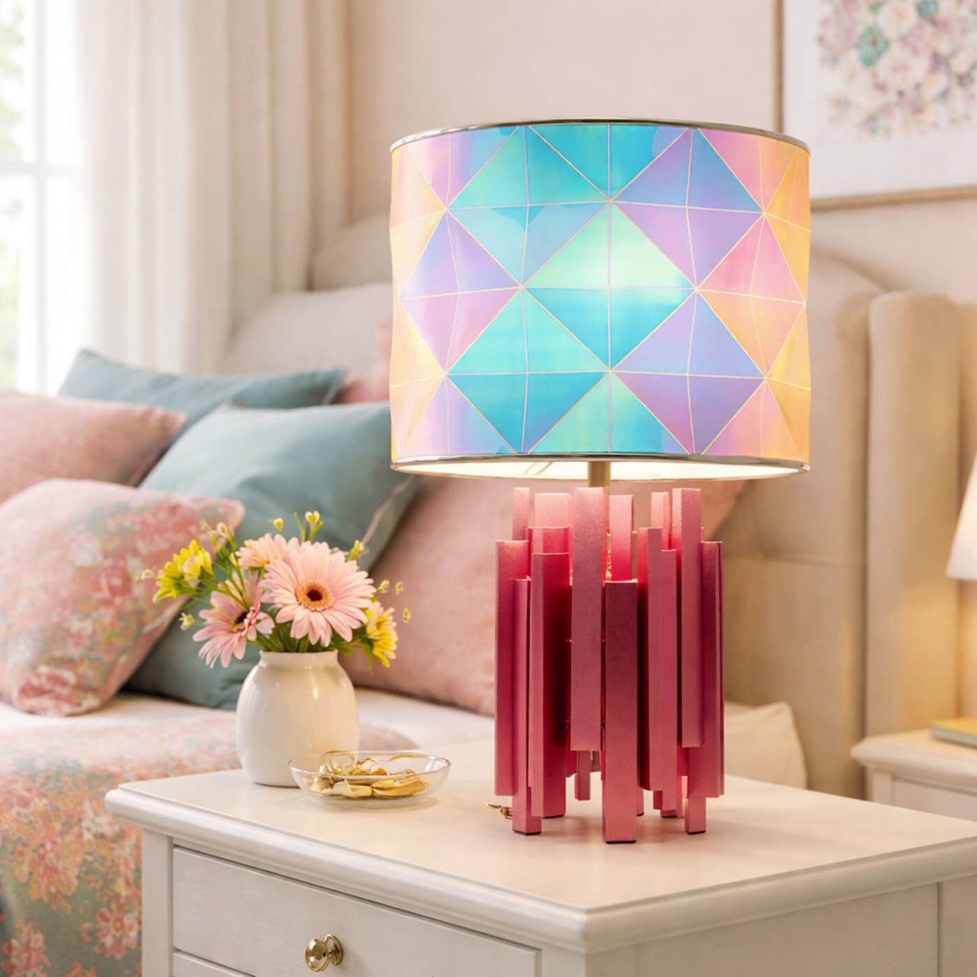 Tafellamp Coachella 45cm roze Kare Design