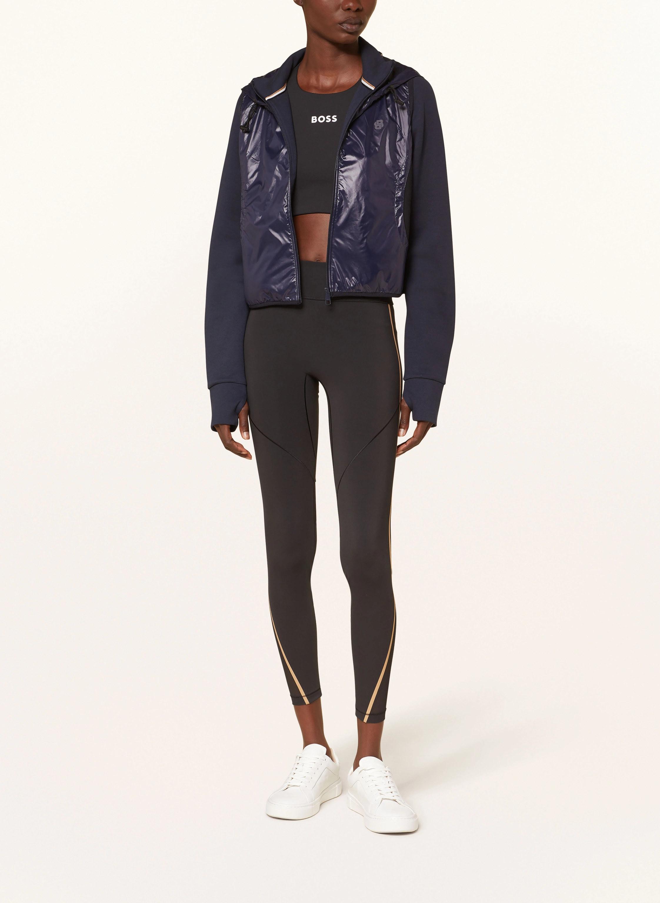 BOSS Sweatjacke ETRACKER im Materialmix