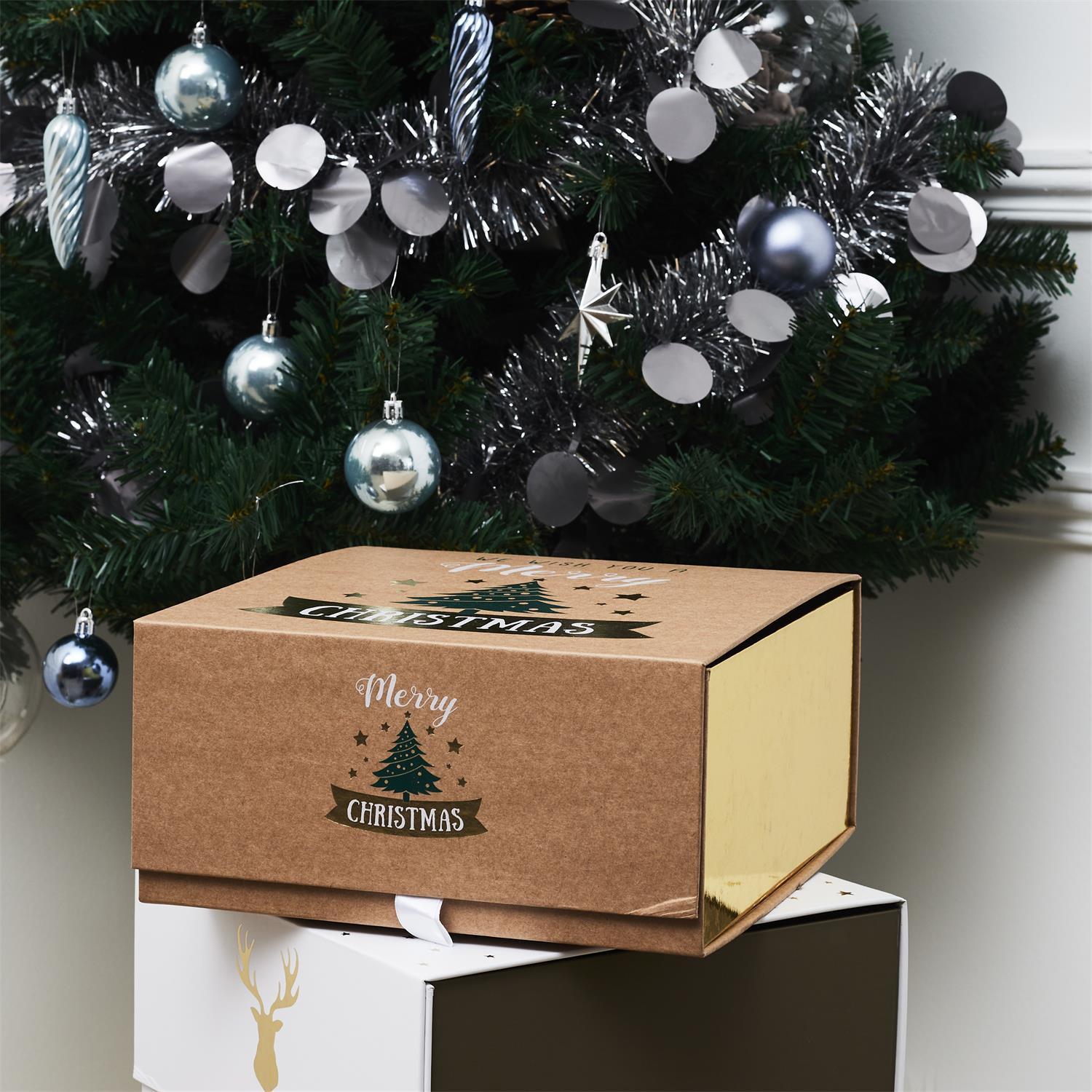 BOITE CADEAU NOEL 25X25X12CM