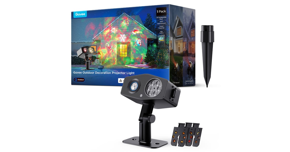 GoveeOutdoor Decoration Projector Light verlichting  (Zwart, 2,4GHz-wifi + Bluetooth)