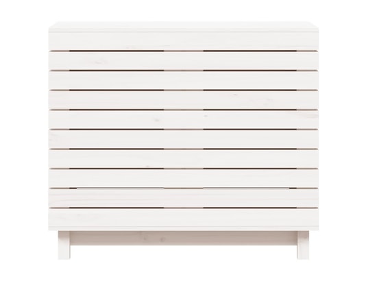 VIDAXL - Panier à linge blanc 88,5x44x76 cm bois massif de pin