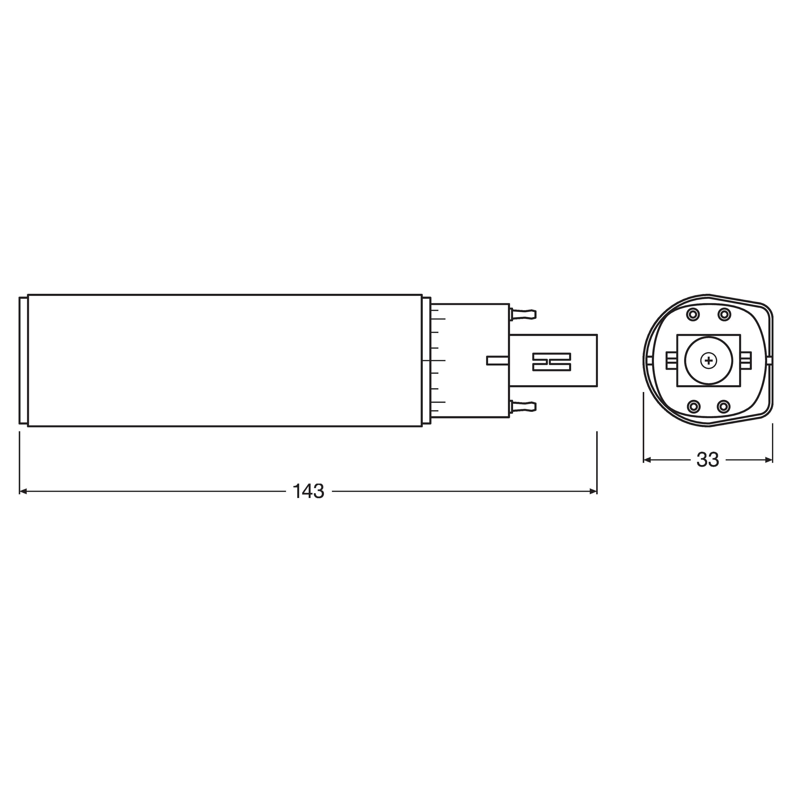 Osram LED-kompaktlysrør G24Q 600 lm
