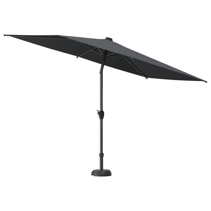 Parasol droit rectangulaire inclinable LOOMPA Ardoise