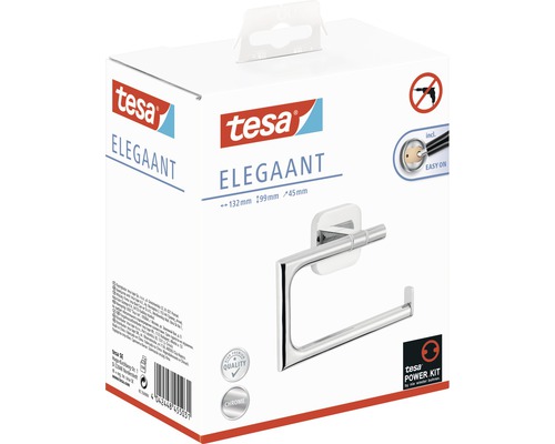 tesa ELEGAANT toiletrolhouder zonder deksel, chroom