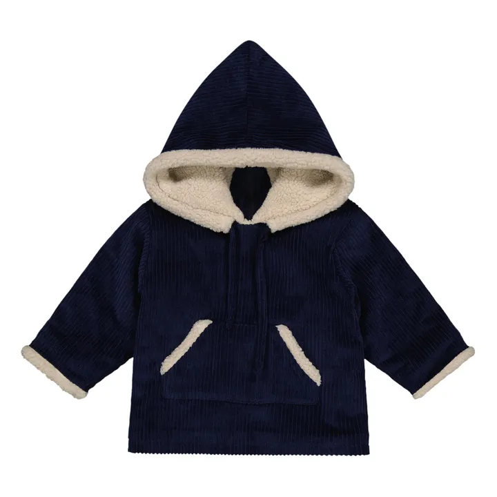 Frangin Frangine Sweat Capuche Velours Casimir | Bleu marine