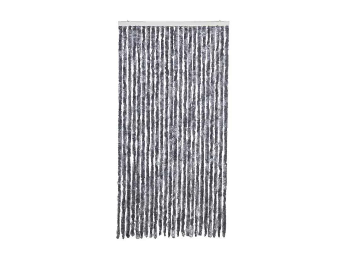 Rideau anti-mouches argenté 100x200 cm chenille