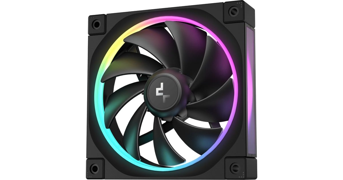 DeepCoolFL12 RGB case fan  (Zwart, 120 x 120 x 25 mm, PWM)