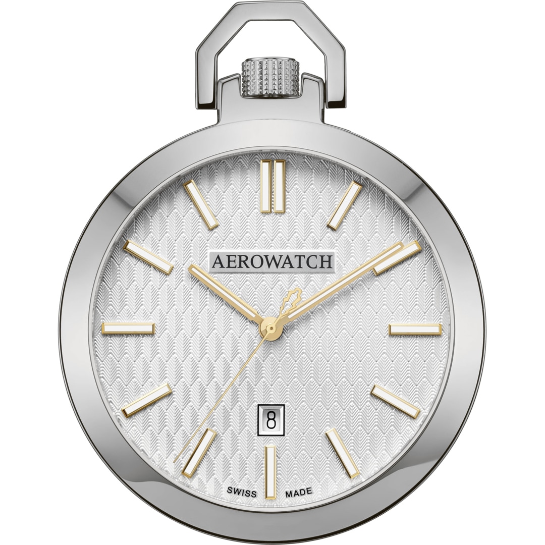 Aerowatch Taschenuhr Lépine Quartz sapphire Silbrig Ø 48mm