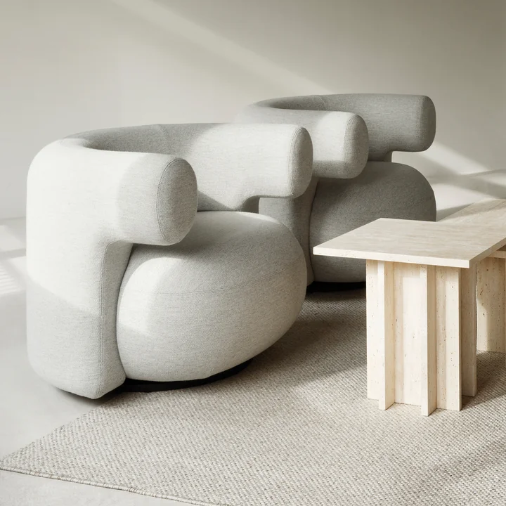Normann Copenhagen - Burra Lounge Chair, grau (Hallingdal 0110)