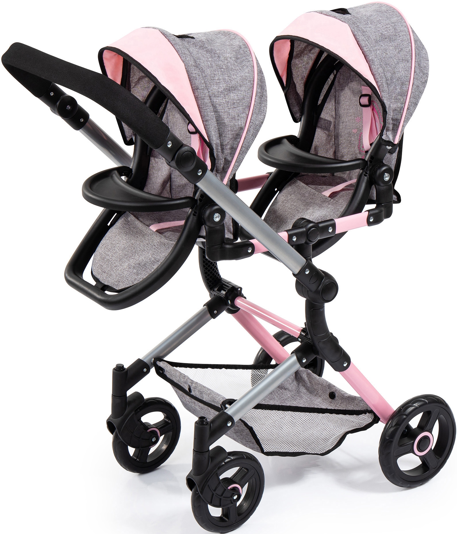 Bayer Puppen-Zwillingsbuggy »Twin Neo« mit Wickeltasche