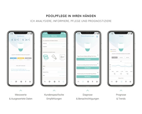 Ondilo ICO Smart Pool Partner zwembadsensor met pH-meter, zwembadthermometer en zwembad-app - compatibel met SMART HOME van hornbach