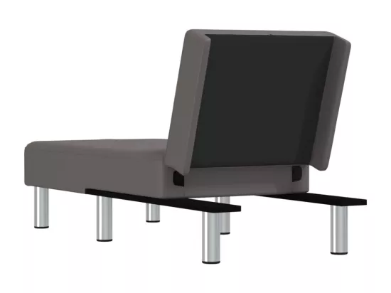 Prolenta Premium - Chaise longue gris similicuir