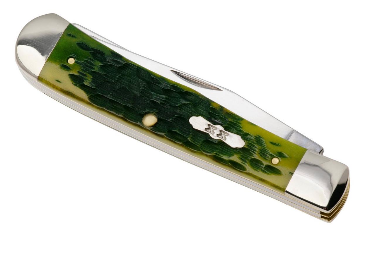 Case Trapper Green Apple Bone 27860, Peach Seed Jig, 6254 SS zakmes