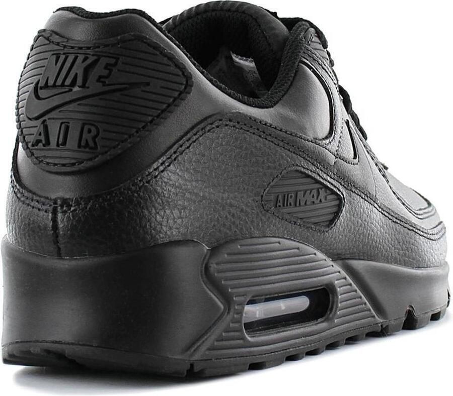Nike Air Max 90 Leather Heren Sneakers Black Black-Black