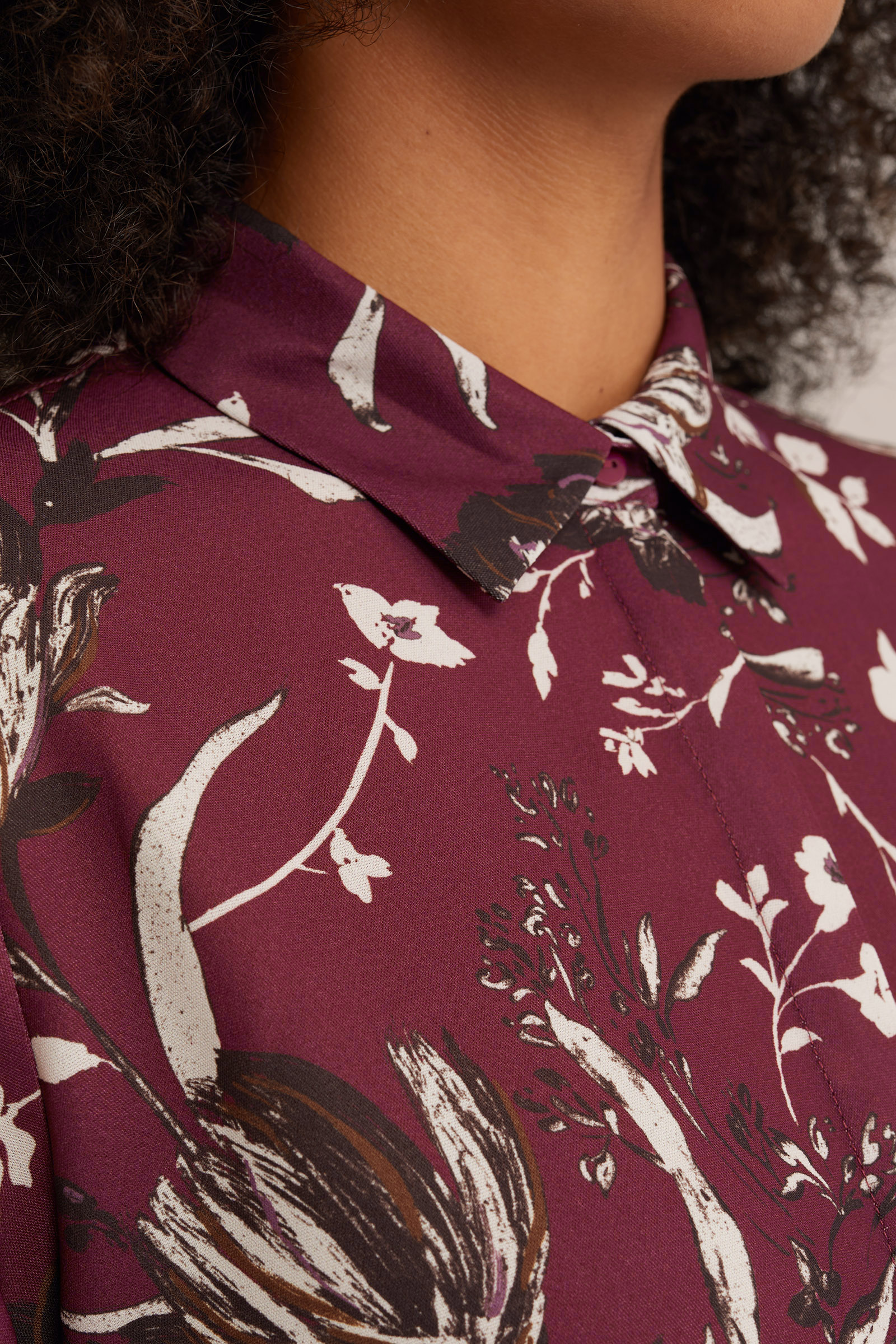 blouse met fijne structuur WE Fashion Saffraan rood