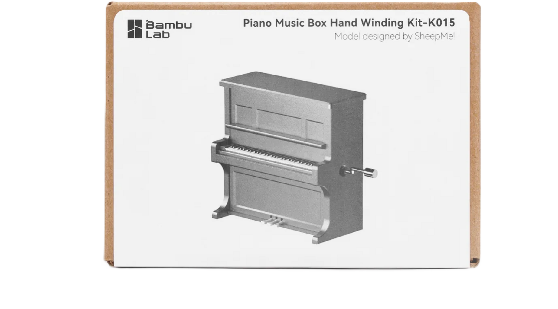 Bambu Lab  Piano Music Box Hand Winding Kit    Hardware Kit zum Zusammenbauen einer Klavier Musikbox mit manuellem Drehmechanismus