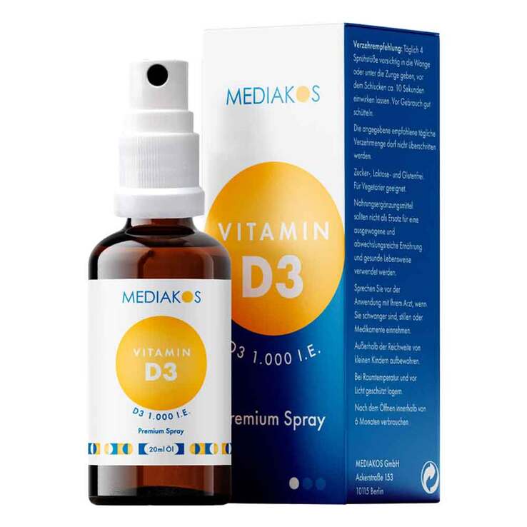 Vitamin D3 1000 I.E. Premium Spray, 20 ml