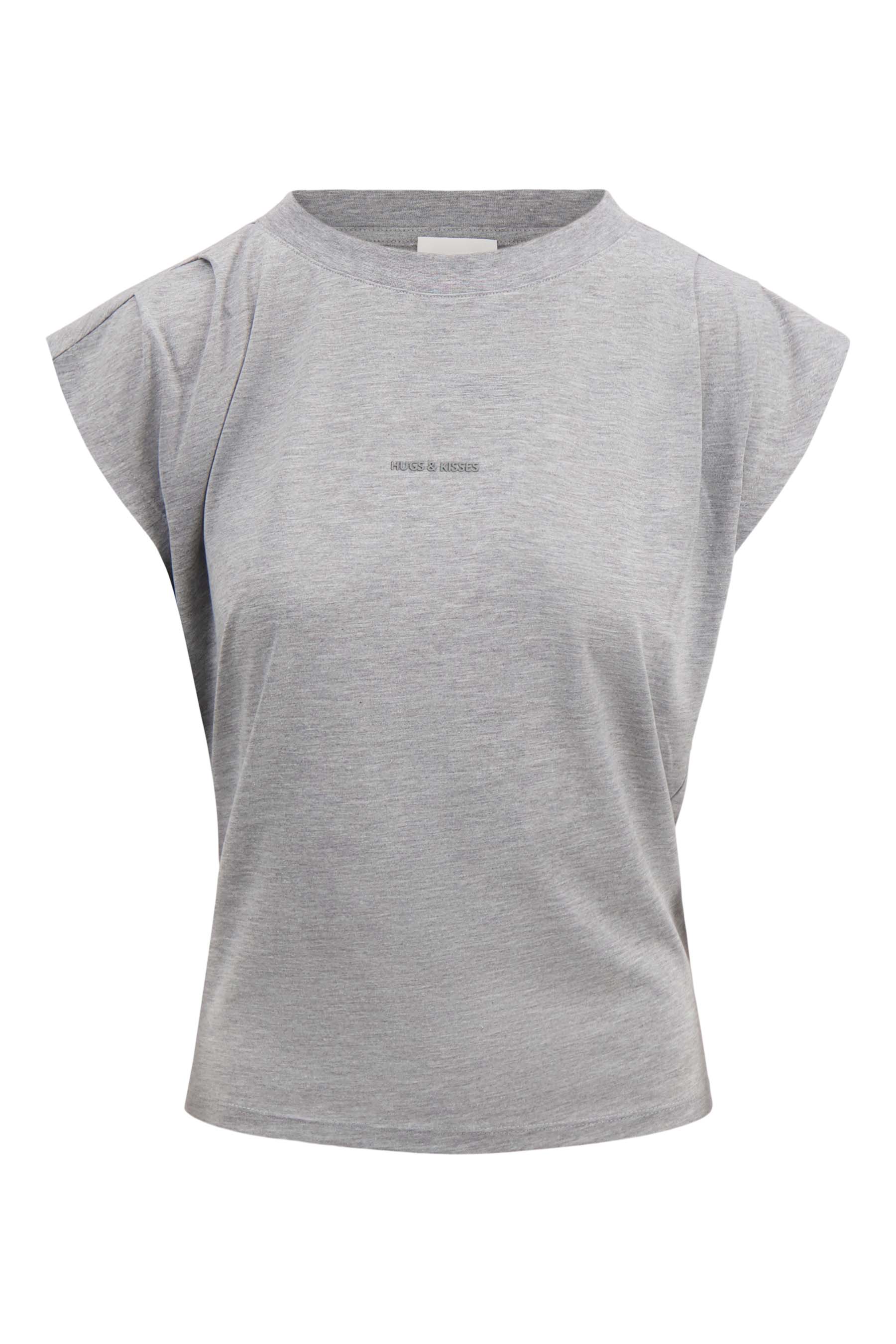 t-shirt met plooidetail