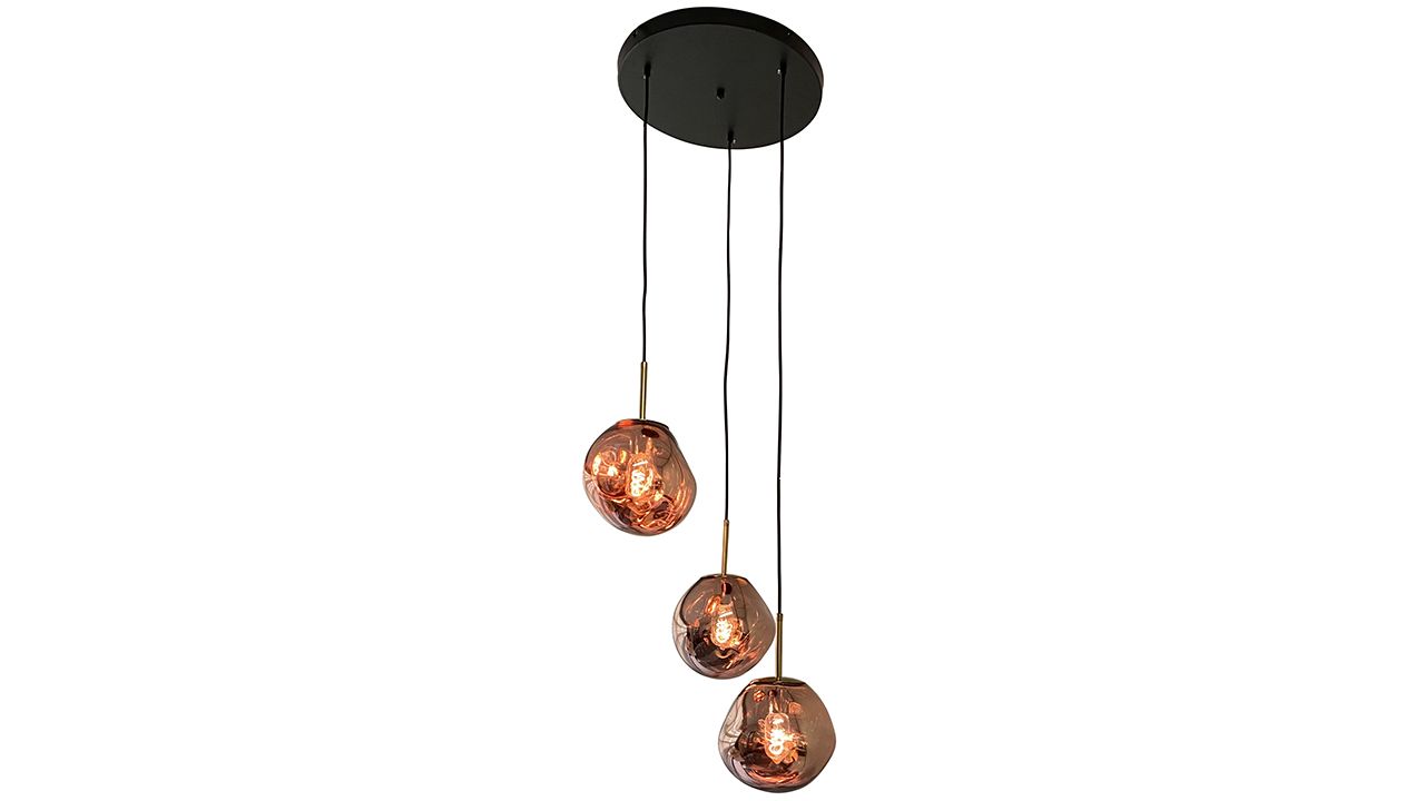 Hanglamp 3-lichts rond Rood Boaz B45 x D45 cm